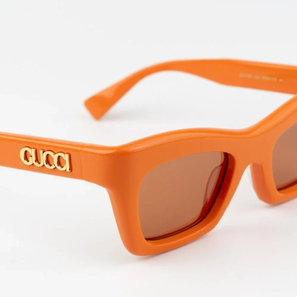 SALE! NEW Gucci GG1773S 004 Orange Brown Cat Eye Unisex Sunglasses